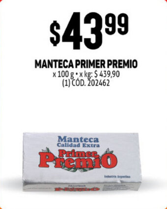 Makro Manteca Primer Premio x 100 g oferta