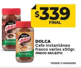 Supermayorista Vital Dolca cafe insantáneo frasco varios oferta
