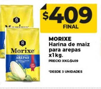 Supermayorista Vital Morixe harina de maiz para arepas oferta