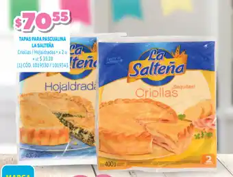 Makro La Salteña Tapas Para Pascualina Criollas / Hojaldradas x 2 u oferta