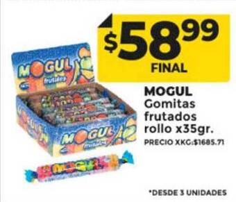 Supermayorista Vital Mogul gomitas frutados rollo oferta