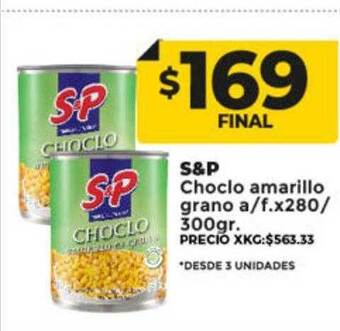 Supermayorista Vital S&p choclo amarillo grano oferta