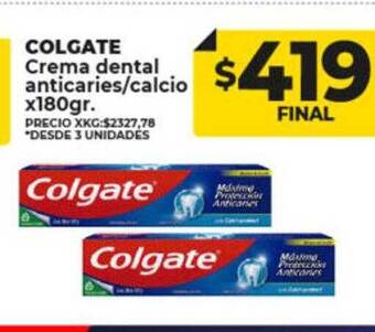Supermayorista Vital Colgate crema dental anticaries calcio oferta