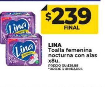 Supermayorista Vital Lina toalla femenina nocturna con alas oferta