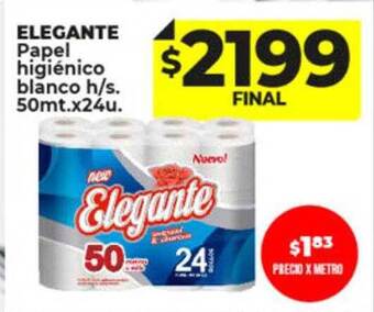 Supermayorista Vital Elegante papel higiénico blanco h s oferta