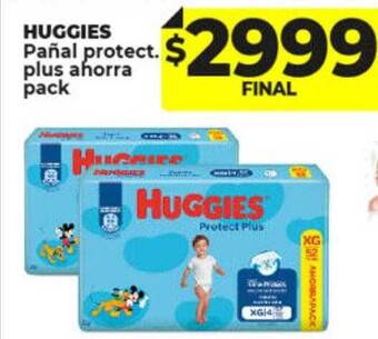 Supermayorista Vital Huggies pañal protect. plus ahorra pack oferta