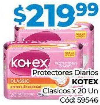 Diarco Protectores Diarios Kotex 20un oferta