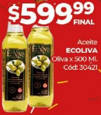 Diarco Aceite Ecoliva Oliva 500ml oferta