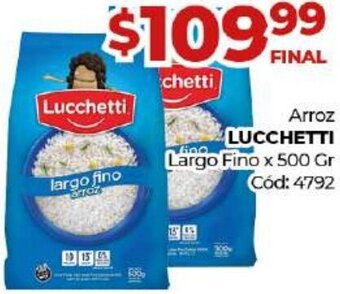 Diarco Arroz Lucchetti Largo Fino 500g oferta