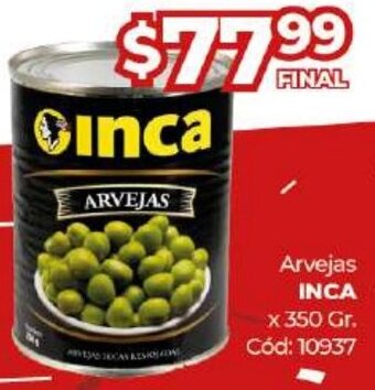 Diarco Arvejas Inca 350g oferta