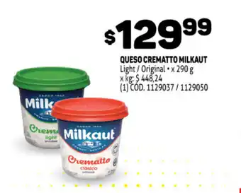 Makro Milkaut Queso Crematto Light / Original x 290 g oferta