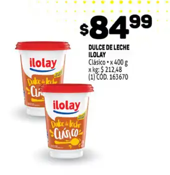 Makro Ilolay Dulce de Leche Clásico x 400 g oferta