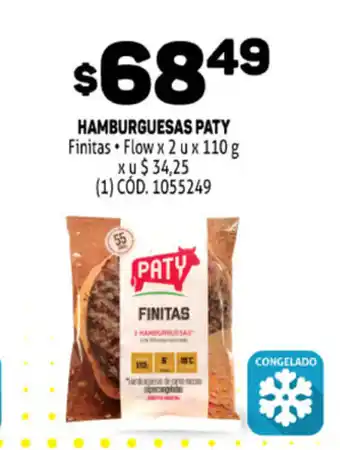 Makro Paty Hamburguesas Finitas, Flow x 2 u x 110 g oferta