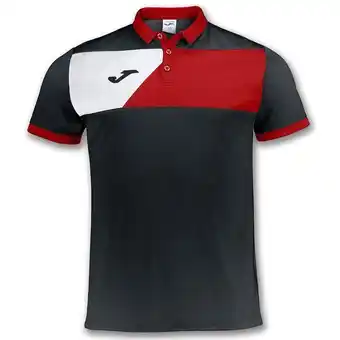Joma Polo manga corta hombre crew ii negro rojo oferta