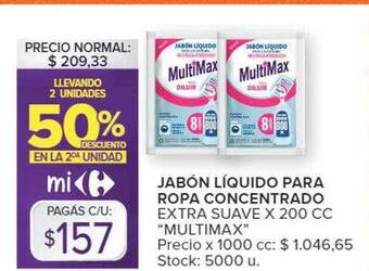 Carrefour Jabón líquido para ropa concentrado oferta