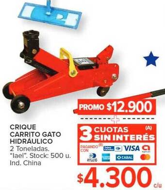 Carrefour Crique carrito gato hidráulico oferta