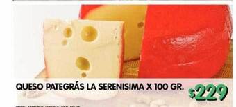 Jumbo Queso pategrás la serenisima oferta