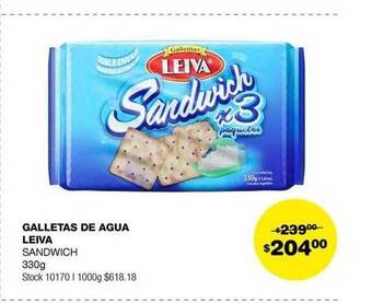Atomo Conviene Galletas de agua leiva oferta