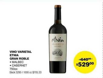 Atomo Conviene Vino varietal etnia gran roble oferta