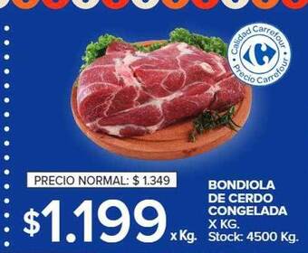 Carrefour Bondiola de cerdo congelada oferta