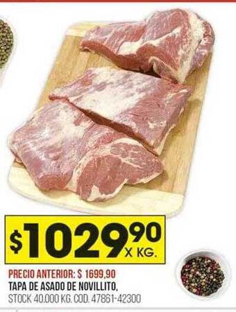 Coto Tapa de asado de novillito oferta