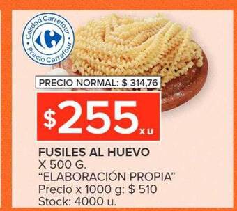 Carrefour Market Fusiles al huevo oferta