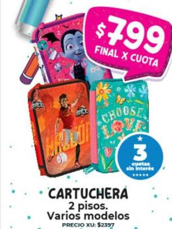 Supermayorista Vital Cartuchera 2 pisos. varios modelos oferta