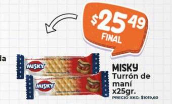 Supermayorista Vital Misky turrón de maní oferta