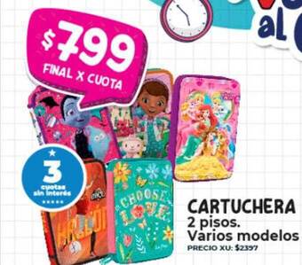 Supermayorista Vital Cartuchera 2 pisos. varios modelos oferta