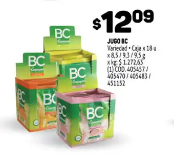 Makro BC Jugo Variedad, Caja x 18 u x 8,5 / 9,3 / 9,5 g oferta