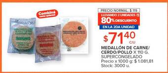 Carrefour Medallón de carne-cerdo-pollo oferta