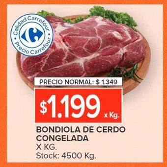 Carrefour Bondiola de cerdo congelada oferta