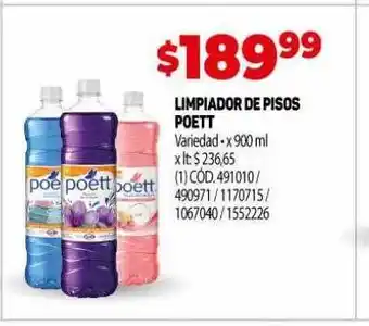 Makro Limpiador de pisos poett oferta