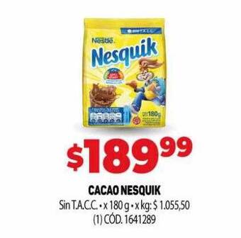 Makro Cacao nesquik oferta
