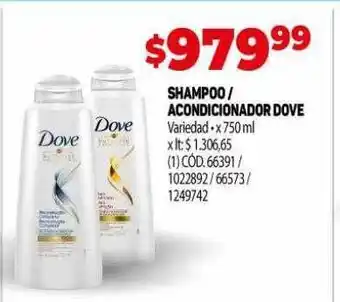 Makro Shampoo o acondicionador dove oferta