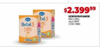 Makro Leche en polvo sancor oferta