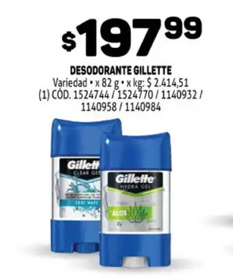 Makro Gillette Desodorante x 82 g oferta