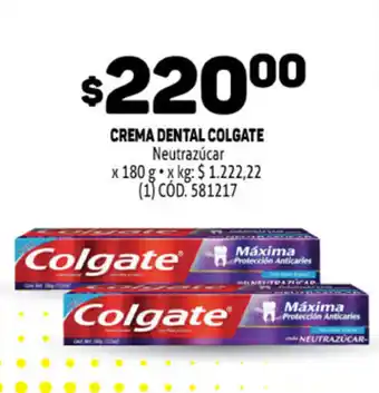 Makro Colgate Crema Dental Neutrazúcar x 180 g oferta