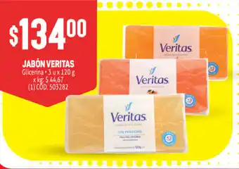 Makro Veritas Jabón Glicerina 3 u x 120 g oferta