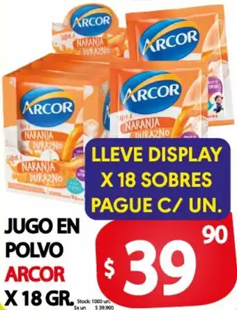 Supermercados Becerra Jugo en Polvo Arcor x 18g oferta