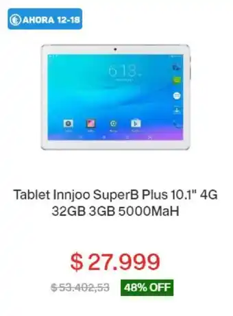 Garbarino Tablet Innjoo SuperB Plus 10.1" 4G 32GB 3GB 5000MaH oferta