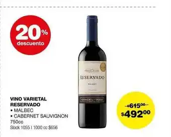 Atomo Conviene Vino varietal reservado oferta
