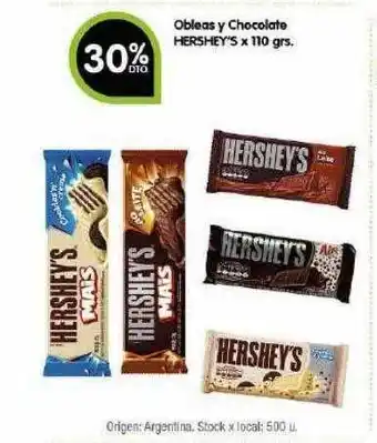 Jumbo Obleas y chocolate hershey's oferta