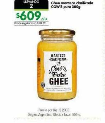 Jumbo Ghee manteca clarificada cow's oferta