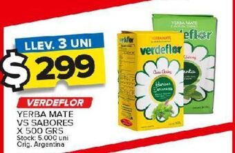 Carrefour Maxi Yerba mate verdeflor x 500g oferta