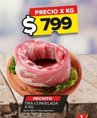 Carrefour Maxi Pechito tira congelada x kg oferta