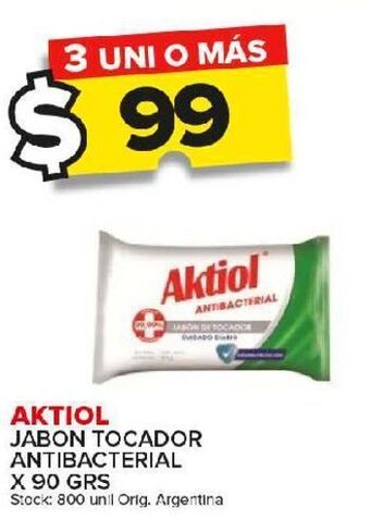 Carrefour Maxi Jabón de tocador aktiol x 90g oferta