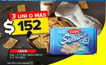 Carrefour Maxi Galletitas sandwhich 3 x 110g oferta