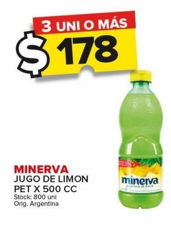 Carrefour Maxi Jugo de limón minerva 500cc oferta