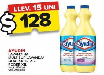 Carrefour Maxi Lavandina ayudin multisuperficies glaciar/lavanda triple poder x 1l oferta
